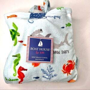 Boat House for Kids Backpack & Beach Towel Set NWT